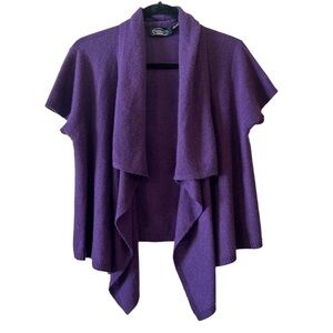 Magaschoni 100% Cashmere Open Front Sweater
